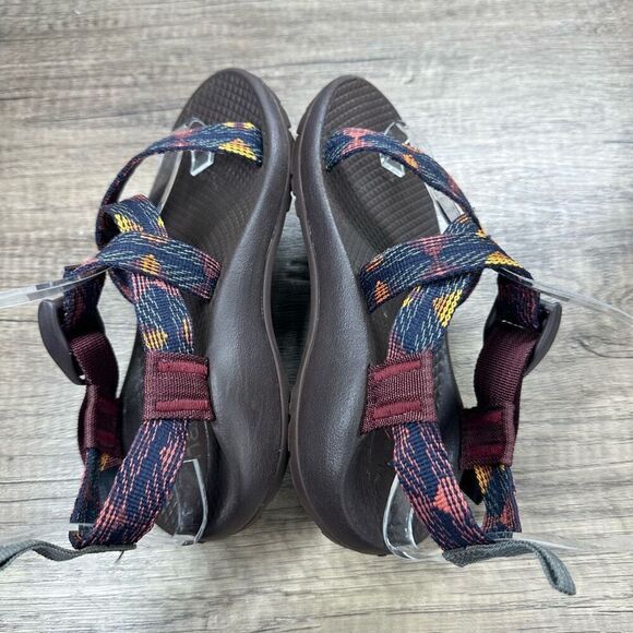 Chaco~Kids Z/1 EcoTread Footwear~Burgundy Multicolor Sandals~Size 1 - Picture 5 of 7